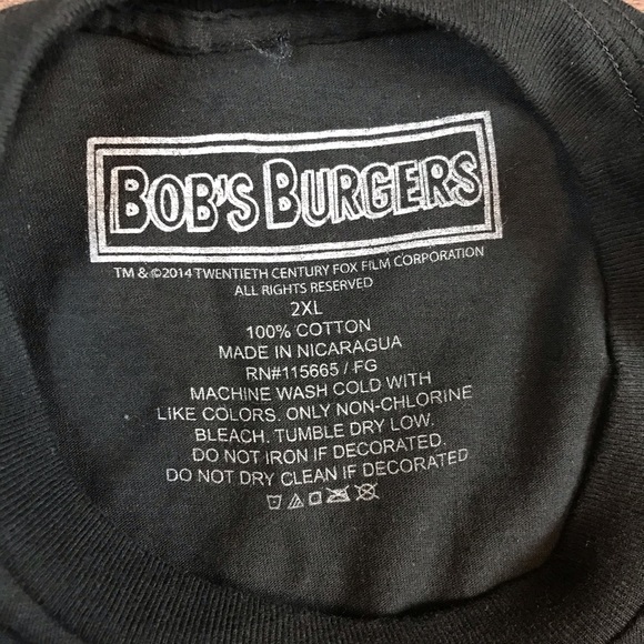 Bob Burgers Tina Belcher Zombies Swagger Men’s Cartoon Sitcom Black Shirt Sz 2XL - Picture 4 of 5